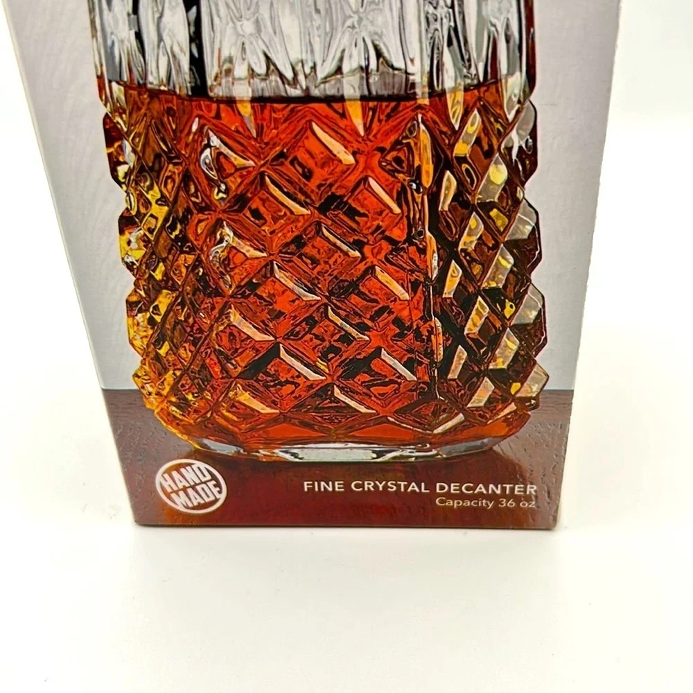 Studio Home Fine Crystal Handmade Bar Decanter 36 oz New in Box! - Picture 4 of 5